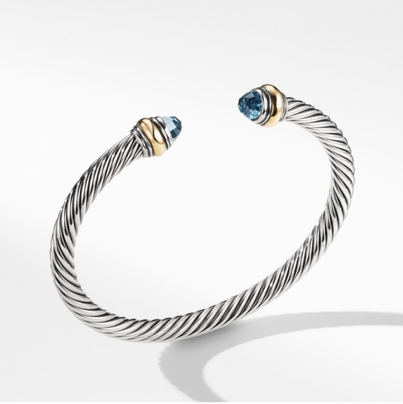 David Yurman Jewelry - 🌹David Yurman 5mm Cable  Bracelets W Topaz, L